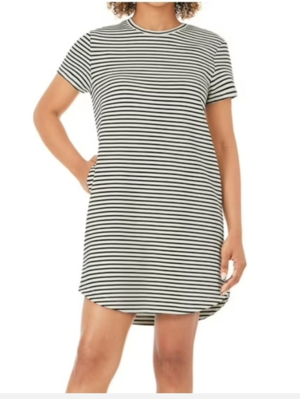 L Size Member's Mark Women's Sandwash Short Sleeve Mini Dress-A02